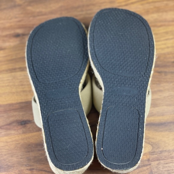Vintage Old Navy Espadrille Sandal Wedges 7 Square Toe - Picture 8 of 8